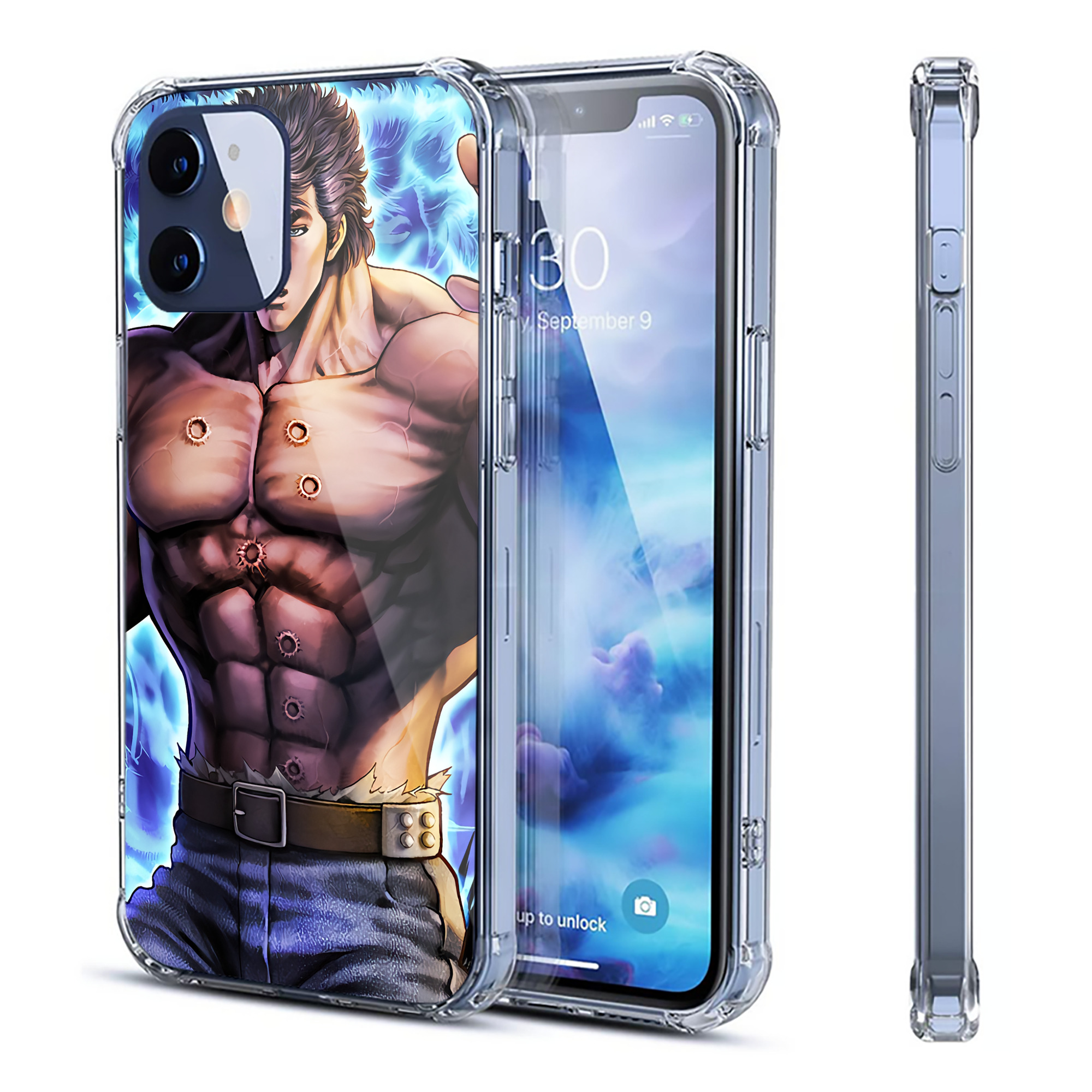 （画像用） 北斗の拳 Fist of the North Star 【iPhone 12シリーズ対応】透明スマホケース（クリアソフトケース）